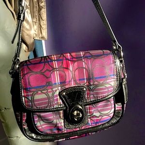 Pink and Black used coach purse